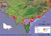 Coastal Acid Sulphate Soils - South Coast  map