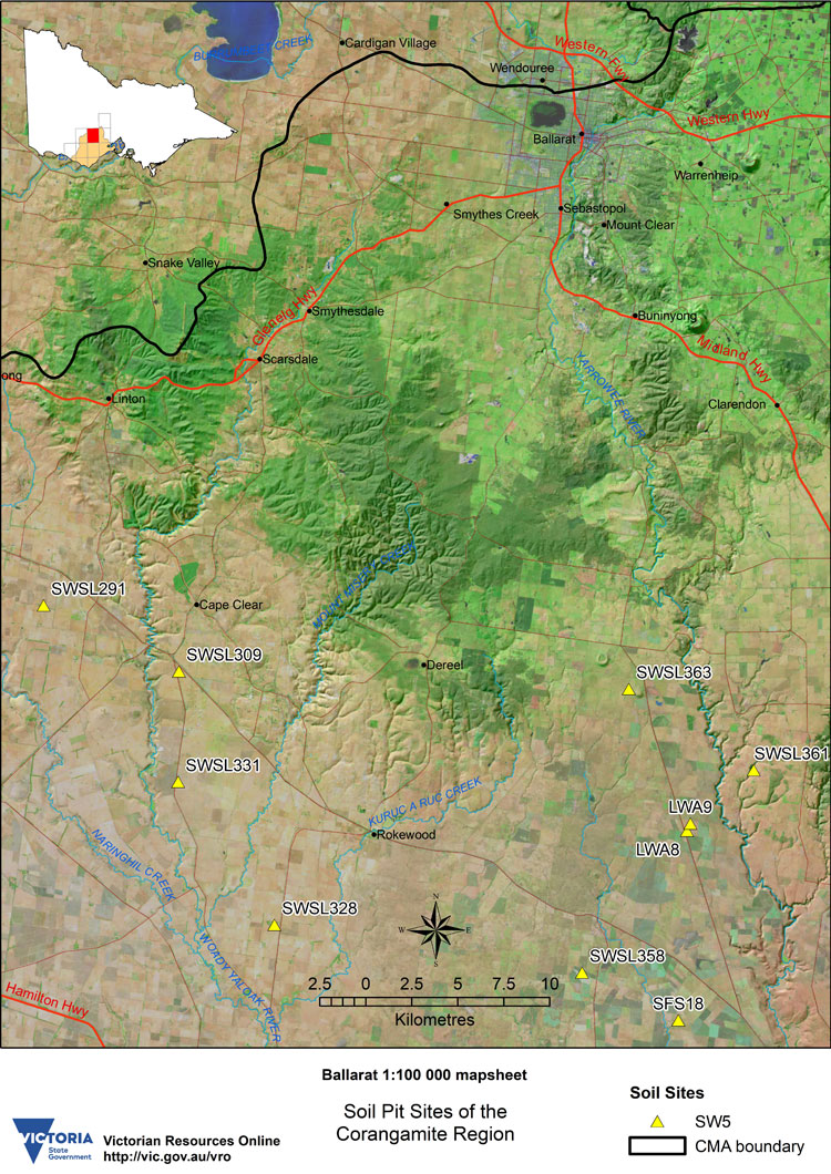 Ballarat Soil Pit Map