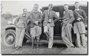 Photo: Pictured (left to right): K.D Nicholls, R.B Withers, G.W Leeper, E.S Hills, A Blackburn.