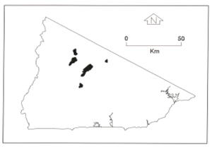 Map unit description B3.25 Undulating plateau low hills granitic type 7