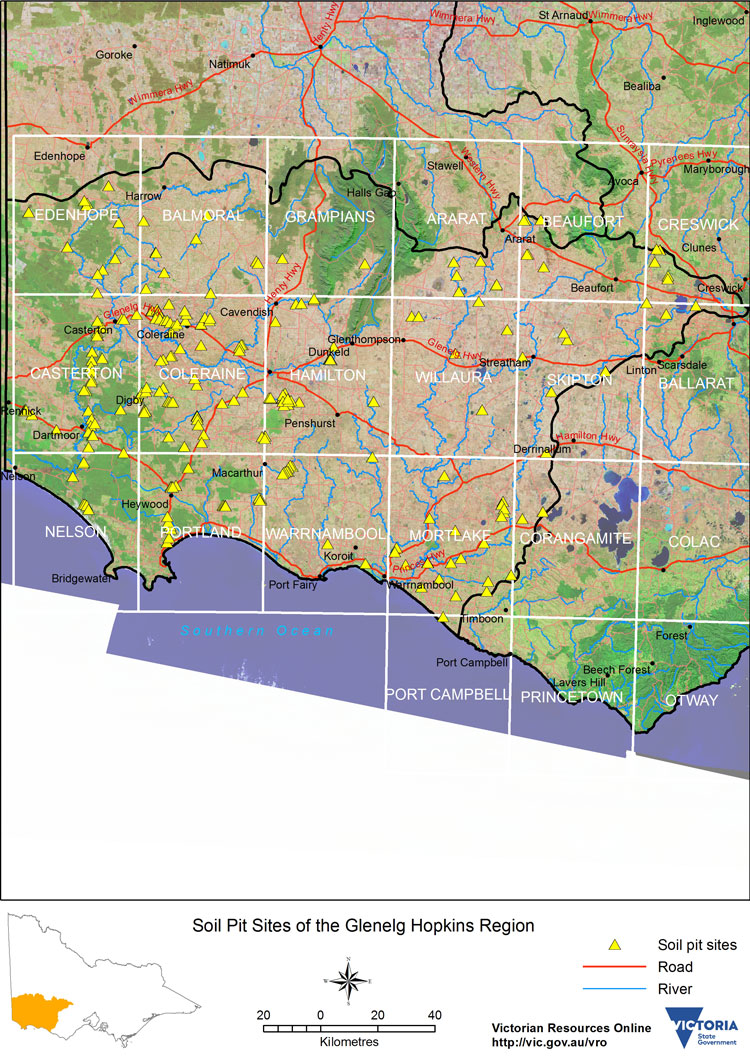 Image: Glenelg Hopkins mapsheet grid