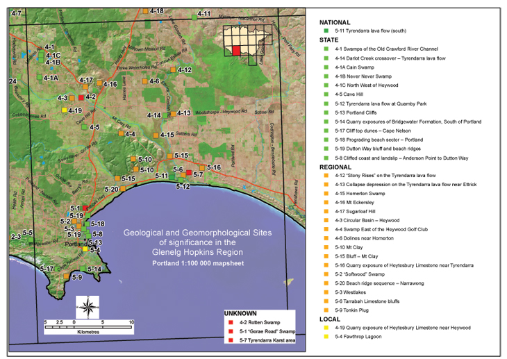 Sites of Geological/Geomorphological significance - Portland