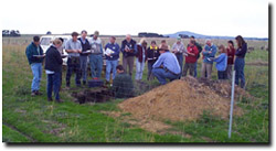 Photo: Soil workshop held for Hamilton Institute staff (May 2001).