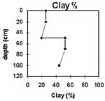 GRAPH: Clay % of Soil Site SW18