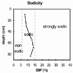 GRAPH: Soil site SW1 sodicity