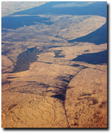 Photo: Big Desert from the air. Note parabolic dunes in foreground.