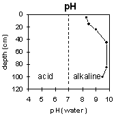 Graph: pH levels in MP47