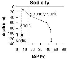 Graph: Site ORZC12 Sodicity levels