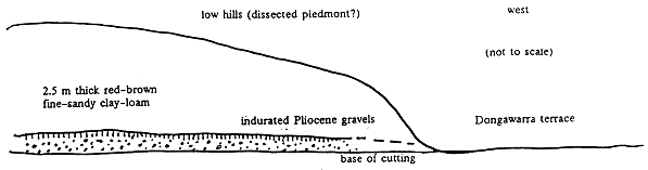 Diagram: Stratigraphy relationship at the Bonegilla Siding