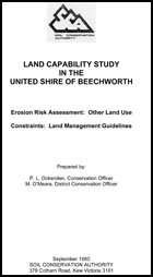 Land Capability Study  in the United Shire of Beechworth