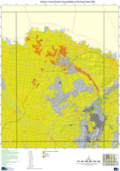 NE LRA Susceptibility to Gully & Tunnel Erosion - Albury Map
