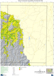 NE LRA Susceptibility to Gully & Tunnel Erosion - Kosciuszko Map