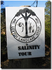 Photo: Lexton Landcare Group Salinity Tour sign.