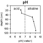 Graph: Soil Site LP114b pH levels