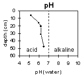 Graph: pH levels in Site LP43
