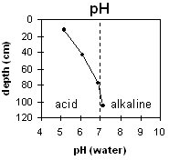 Graph: Soil Site LP61a pH levels
