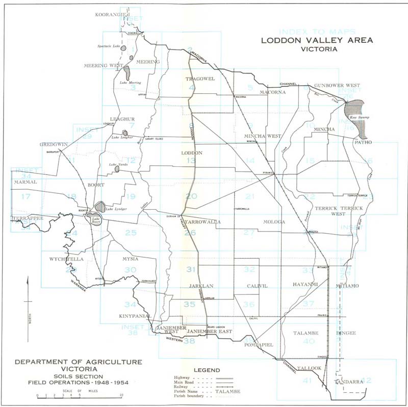 Image:  Soils and land use in mid_Loddon Valley Victoria - map index