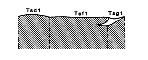 Land-form diagram for Marong map units Tsf1, Tsd1, and Tsg1