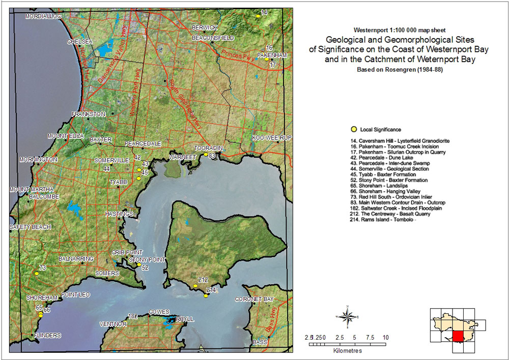 Sites of Geological and Geomorphological Significance - Westernport - Local