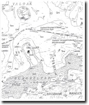 Eruption Point - The Bluff (Yallock Vale) Geological map