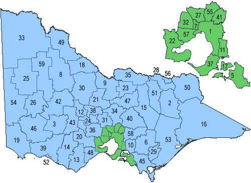 Map showing Local Government Area boundaries
