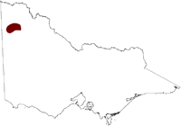 Thumbnail image showing the location of Cowangie Underbool Salinity Province in Victoria 