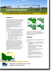 Image:  A Sustainable Irrigation Program R&D Project 2006/07 - Communication and Management