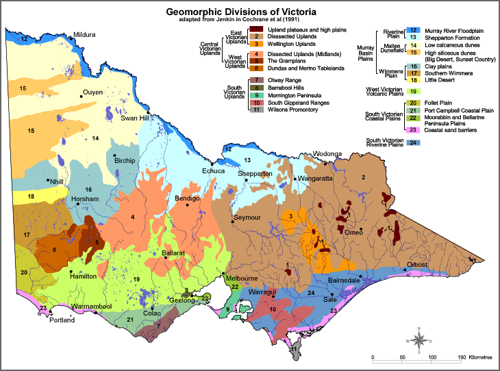 Geomorphic Divisions of Victoria