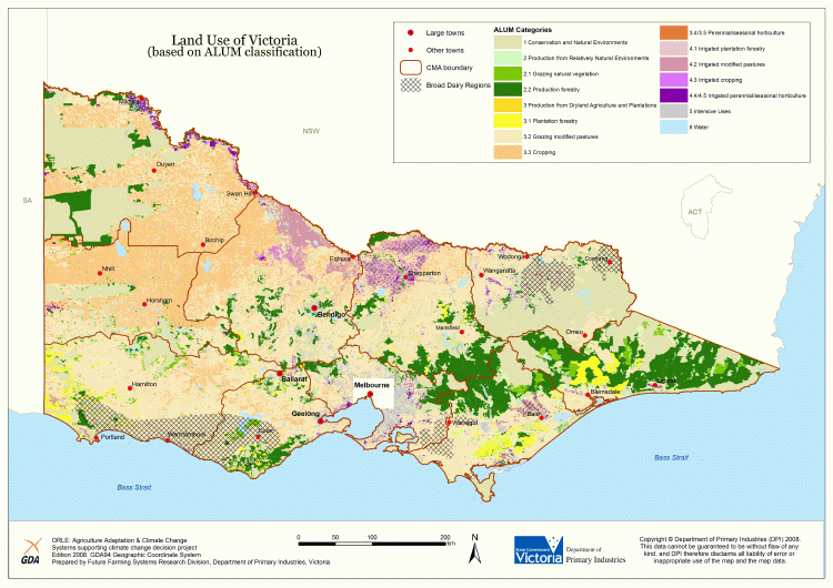 Primary Production Landscapes of Victoria - Landuse