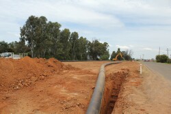 pipeline being installed