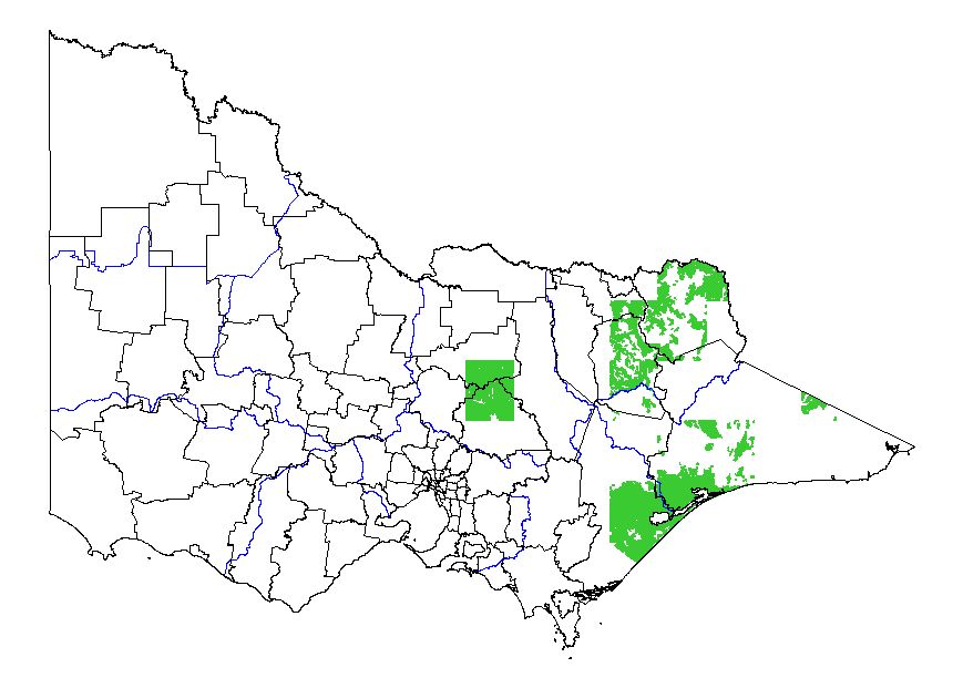 map showing the potential distribution of switchgrass