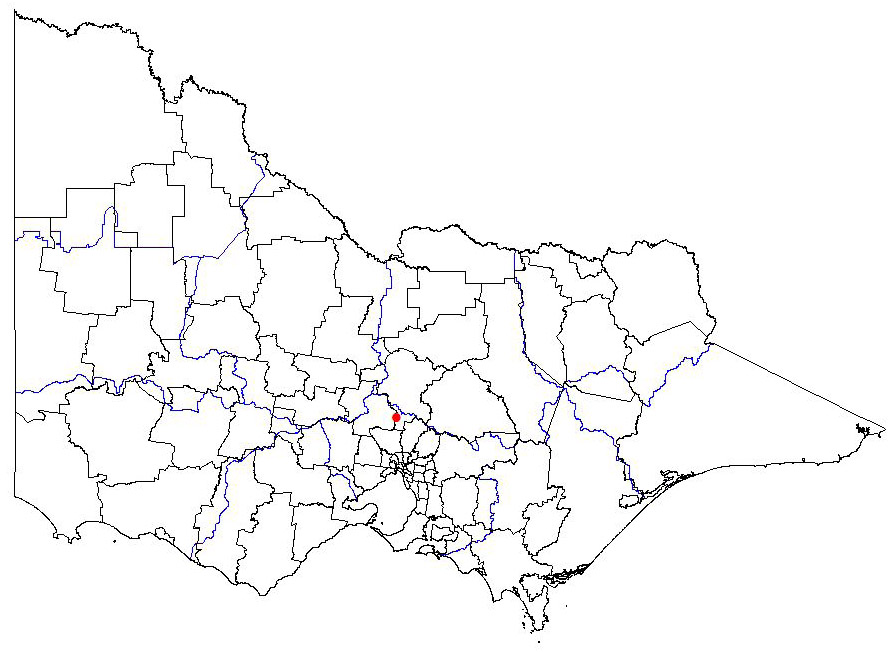 map showing the present distribution of lantana montevidensis