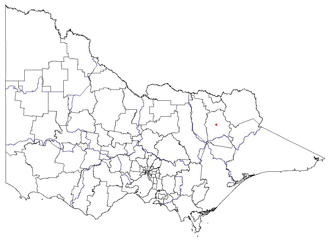 map showing the present distribution of paulownia tomentosa