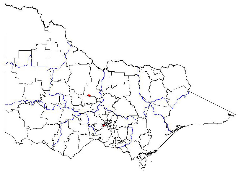 Map showing the current distribution of sage leaved rockrose