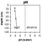 Graph: Site CFTT 8, pH levels