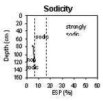 Graph: Sodicity levels in Site G30