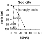 Graph: Sodicity levels in Site G63