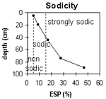 Graph: Sodicity levels in Site G71