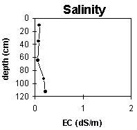 Graph: Site GP16 Salinity levels