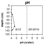 Graph: pH levels in Site CFTT 17