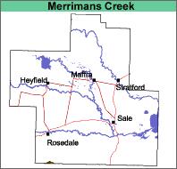 Map: Merrimans Creek in West Gippsland