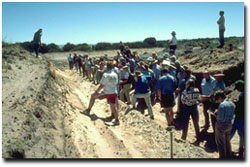 Photo: Soil pit filed day held for landholders and support staff, 1996.