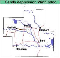 Map: Sandy Depression with Winnindoo soil