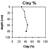 Graph: Soil Site SG12 Clay %