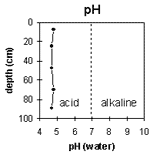 Graph: Soil Site SG12, pH levels