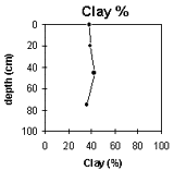 Graph: Site SG5, Clay %