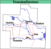 Map: Tinamba with Denison soil map unit