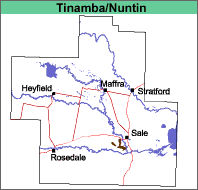 Map: Tinamba with Nuntin soil map unit