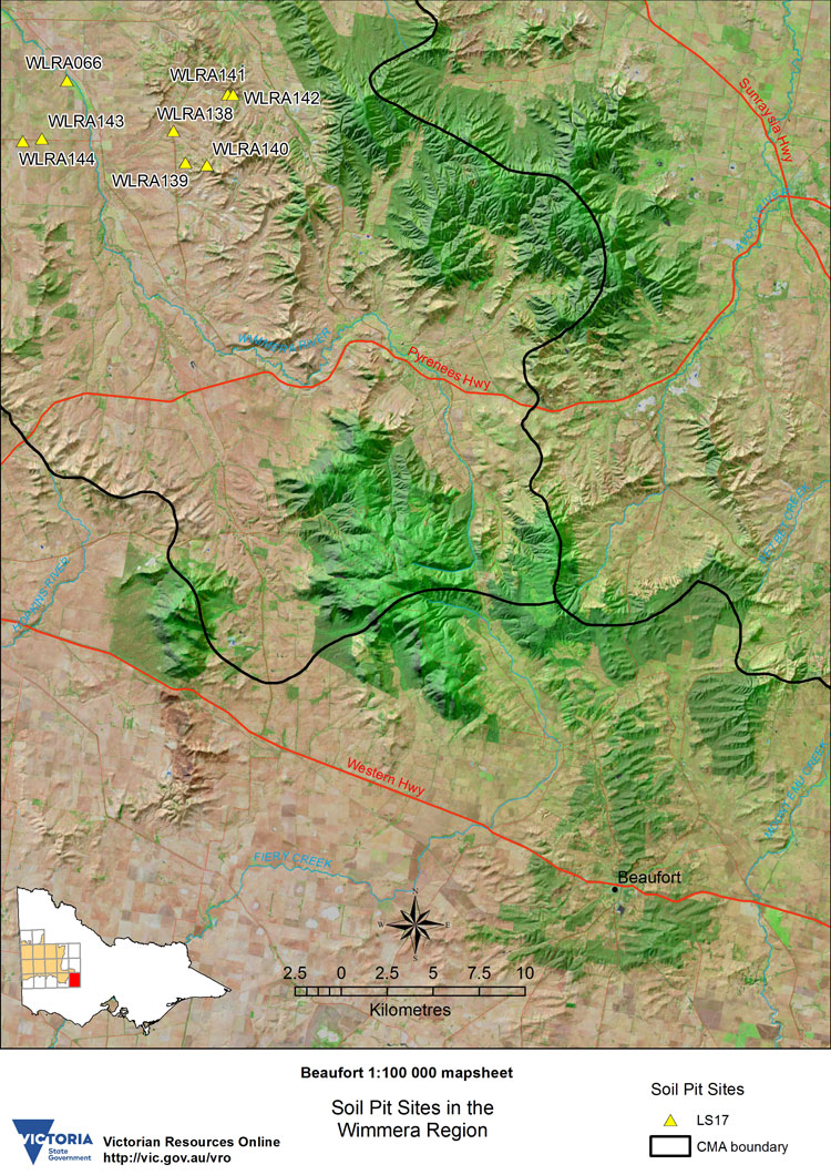 Map: Beaufort Soil Pit Map