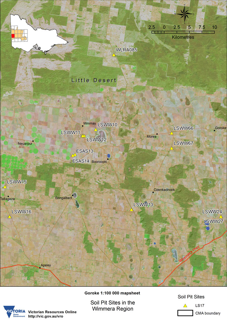 Map: Goroke Soil Pit Map